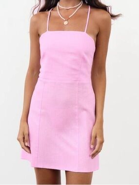 Women’s XS Linen Babydoll Mini Dress y2K Event